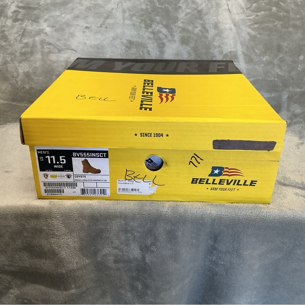belleville boots Coyote Mens 11.5 Wide squall insulated composite toe BV555INSCT - Picture 12 of 12
